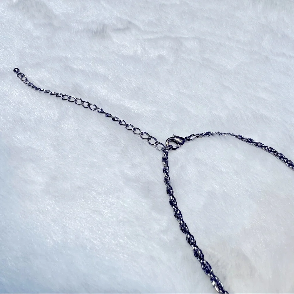Marbled Pendant Tassel Necklace‎
